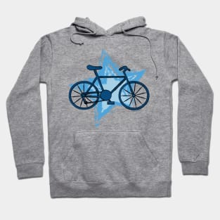 Blue Bike Star Hoodie